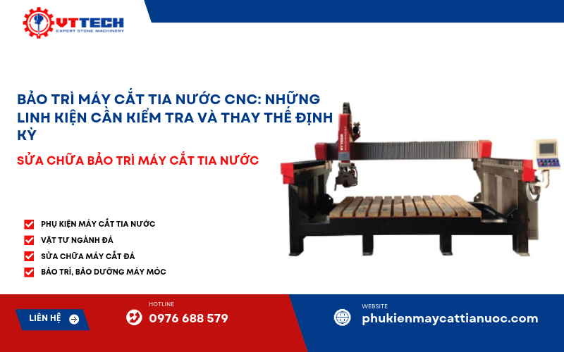 Kiểm tra linh kiện máy bơm cao áp cắt tia nước