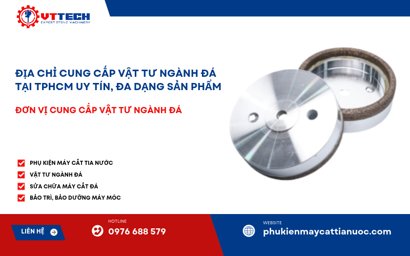 Phụ kiện máy cắt tia nước phục vụ gia công đá.